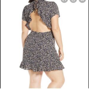 NWT Leith Leopard Printed Ruffle Romper